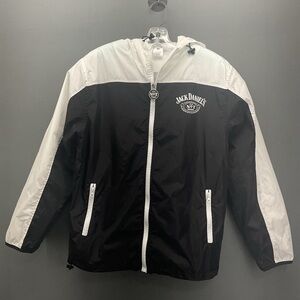 NWOT Jack Daniel’s Whiskey Windbreaker Black/White Mens Size Medium